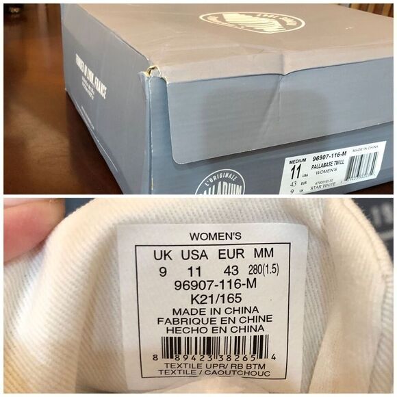 PALLADIUM - NWTIB - L Sz 11 (EUR 43) Pallabase Twill High Top in Stark White ♥️ - Picture 16 of 16